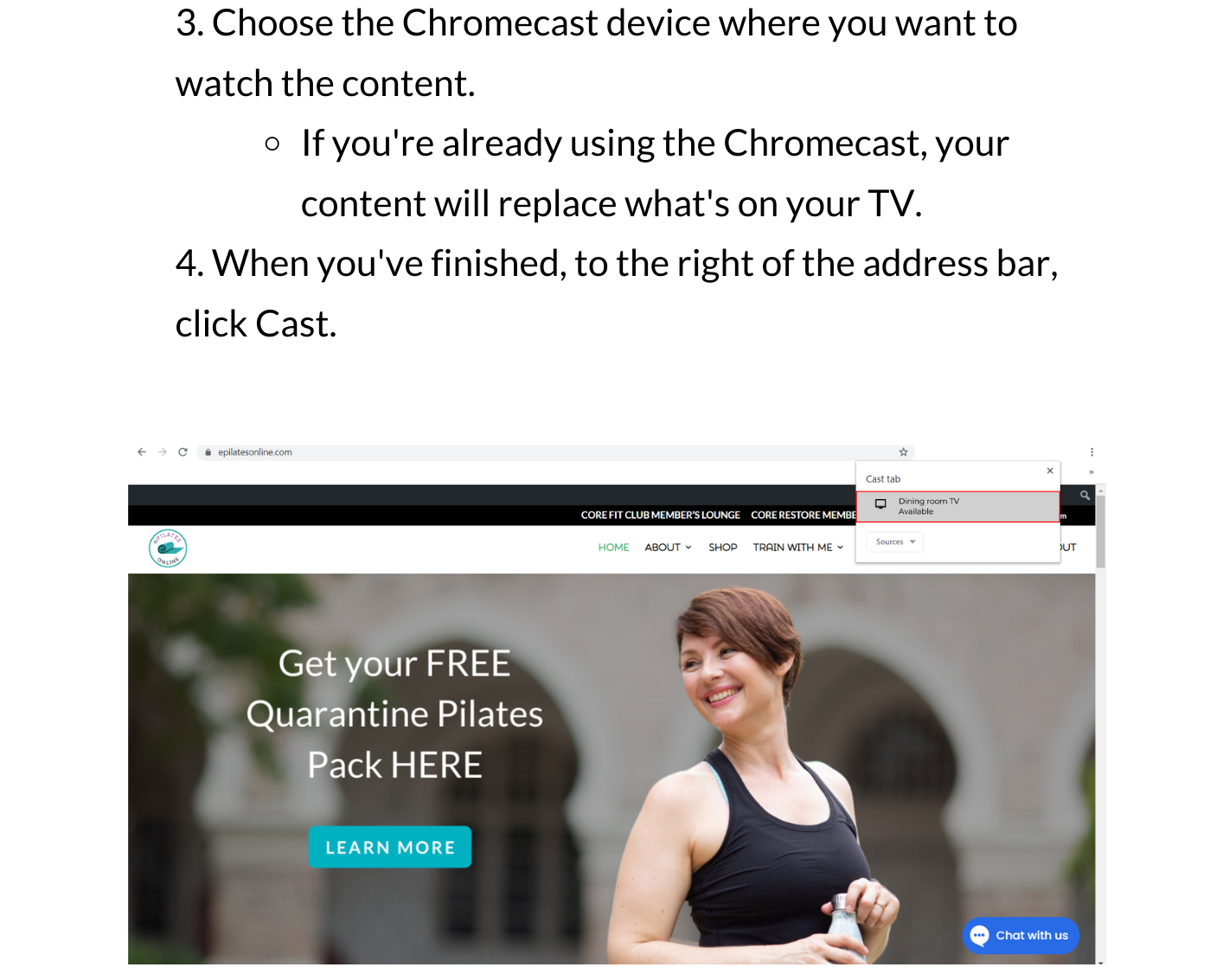 Cast-2 How to Cast a tab from Chrome
