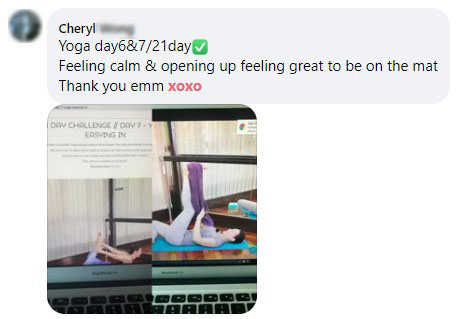 ePilates Online Yoga feel calm and great