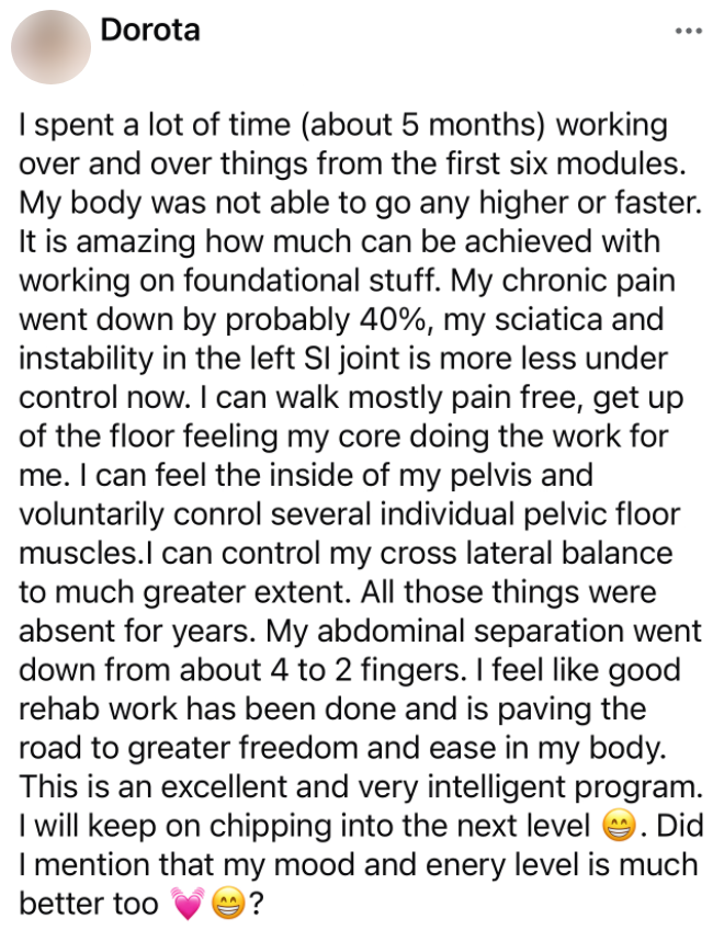 CRP-Dorota-Testimonial Core Restore Program